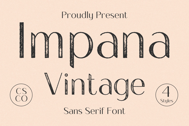 Impana Stamp Font
