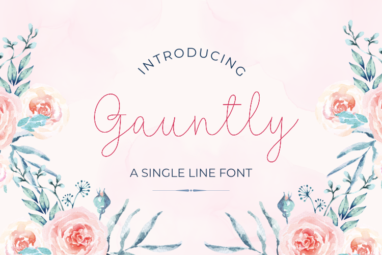 Gauntly Single Line Font