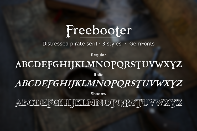 Preview of Freebooter Font