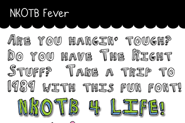 NKOTB Fever Font