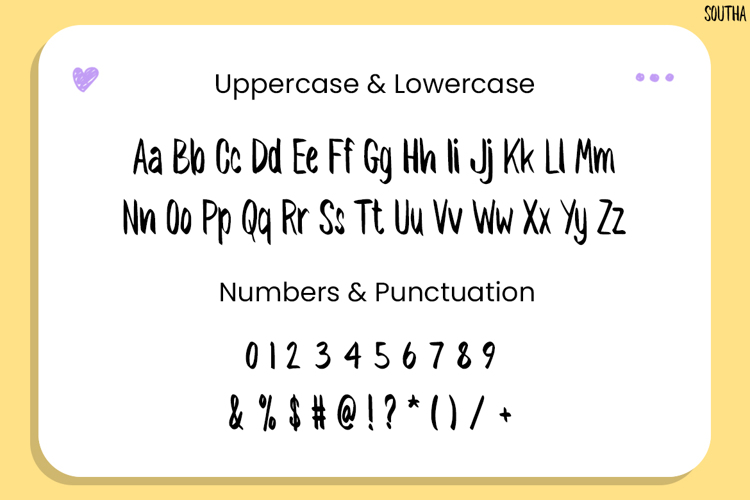 Preview of Southa Font