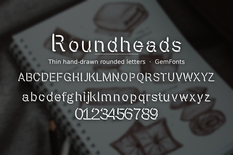 Preview of Roundheads Font
