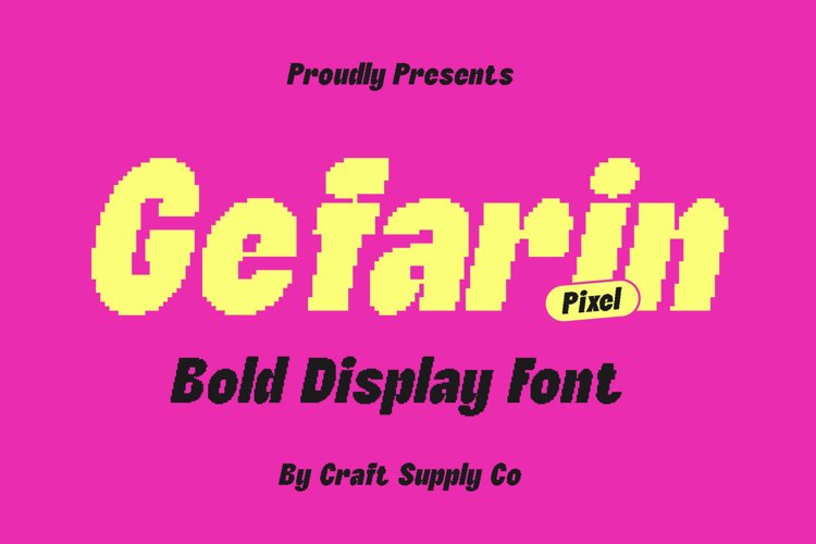 Preview of Gefarin Pixel Font