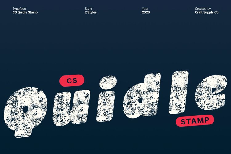 Preview of CS Quidle Stamp Font