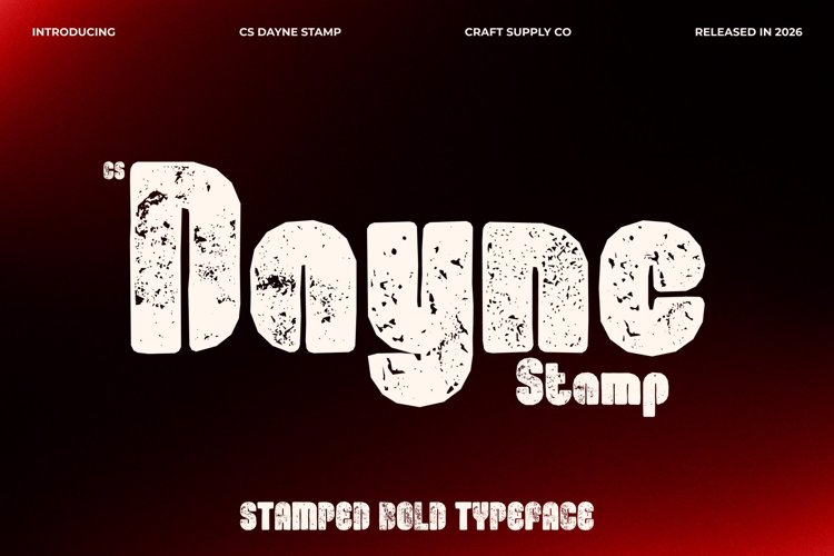 Preview of CS Dayne Stamp Font