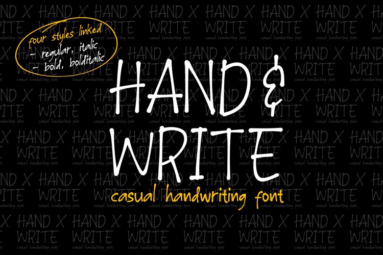 Preview of HAND & WRITE Font
