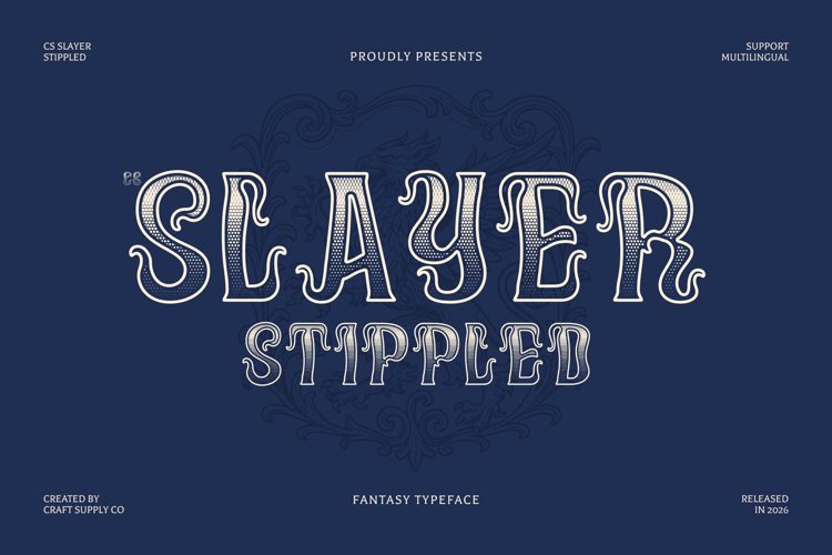 Preview of CS Slayer Stippled Font