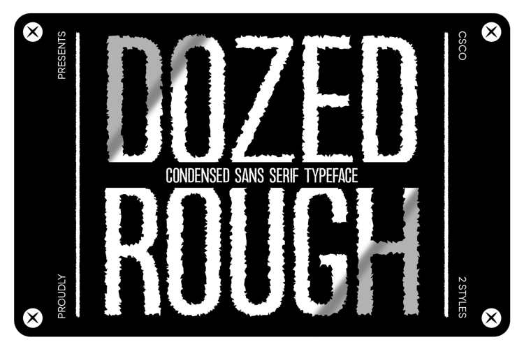 Preview of Dozed Rough Font