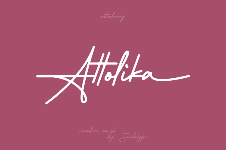 Preview of Attolika Font