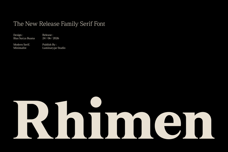 Preview of Rhimen Thin Font