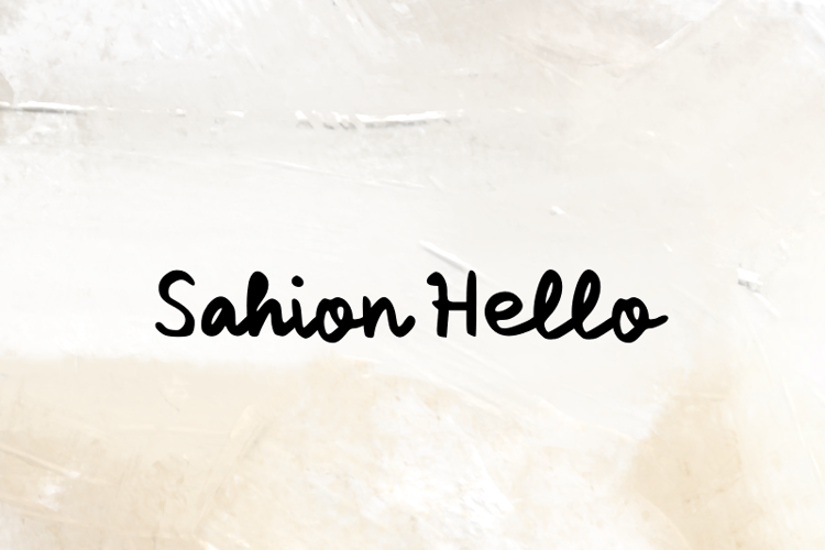 s Sahion Hello Font