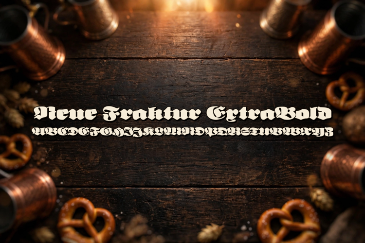 Preview of Neue Fraktur ExtraBold Font