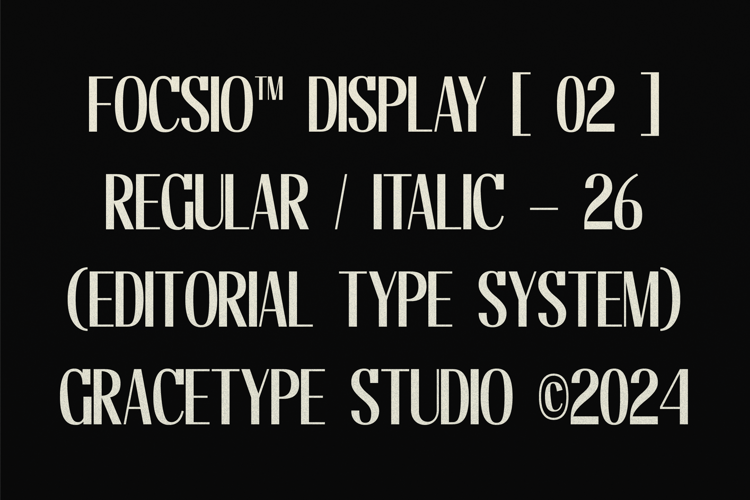 Preview of Focsio Font