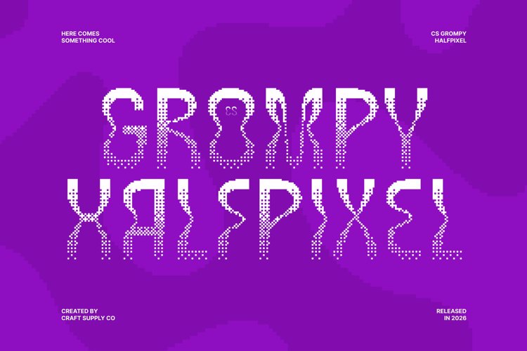 Preview of CS Grompy Halfpixel Font