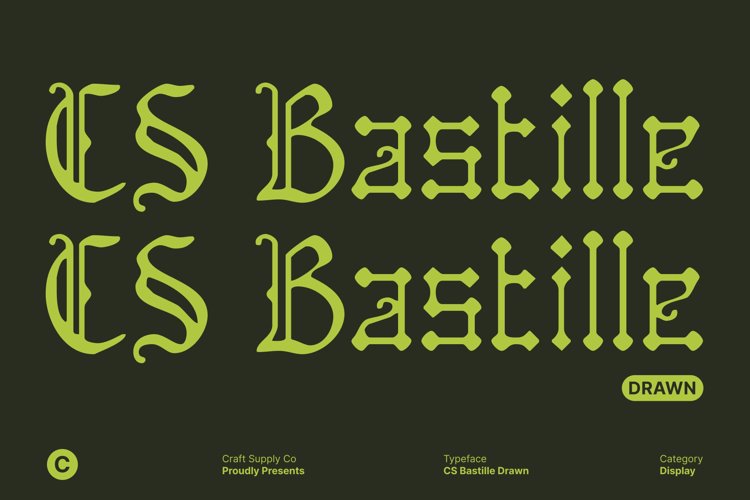 Preview of CS Bastille Drawn Font
