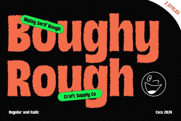 Boughy Rough Font