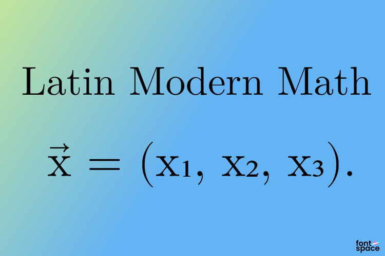 Latin Modern Math Font
