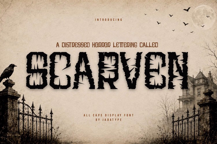 Preview of Scarven Font