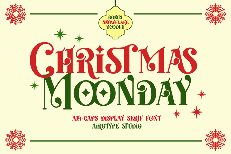 Preview of Christmas Moonday Font