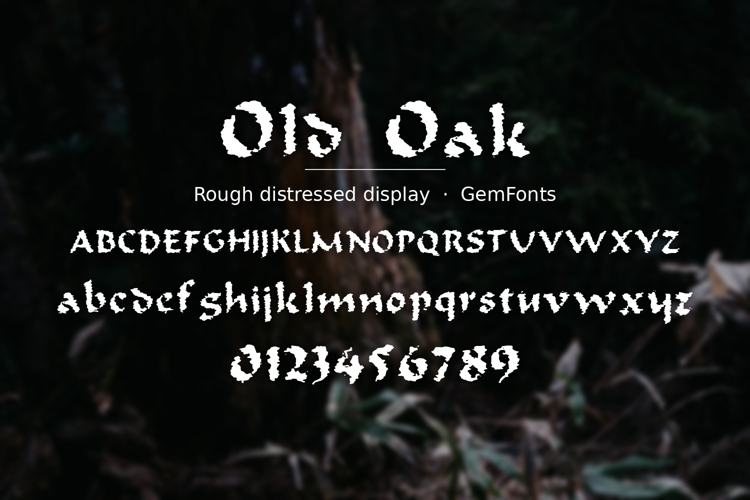 Preview of Old Oak Font