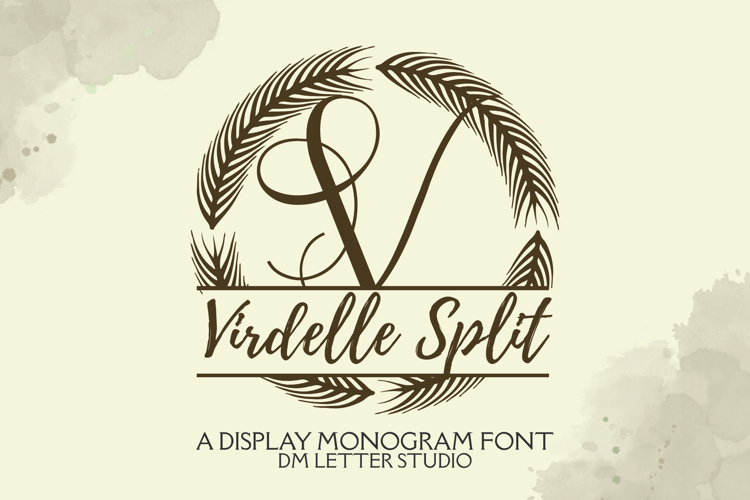 Preview of Virdelle S Plit Monogram Font