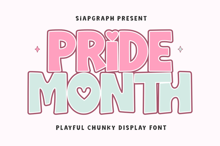 Preview of Pride Month Font