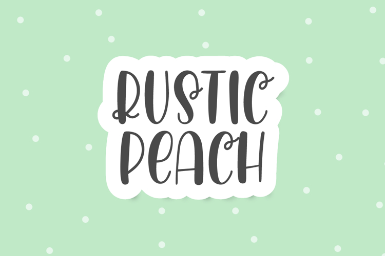 Rustic Peach Font