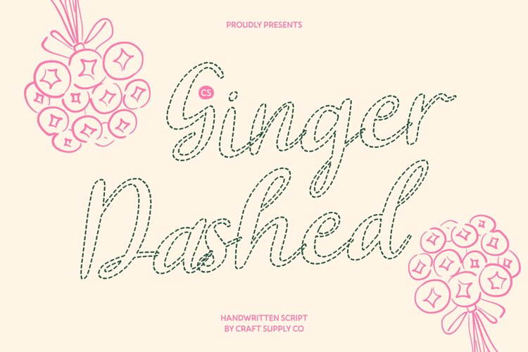 Preview of CS Ginger Dashed Font