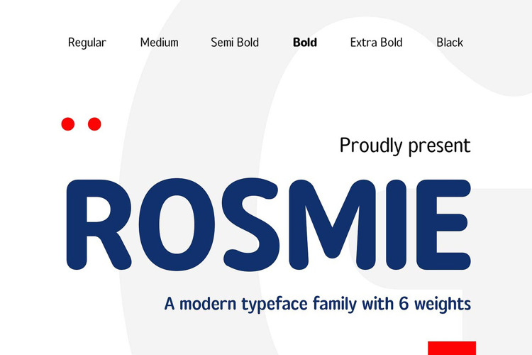 Preview of Rosmie Font