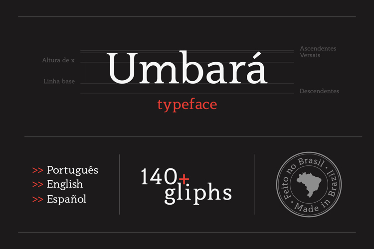 Preview of Umbará Typeface Font