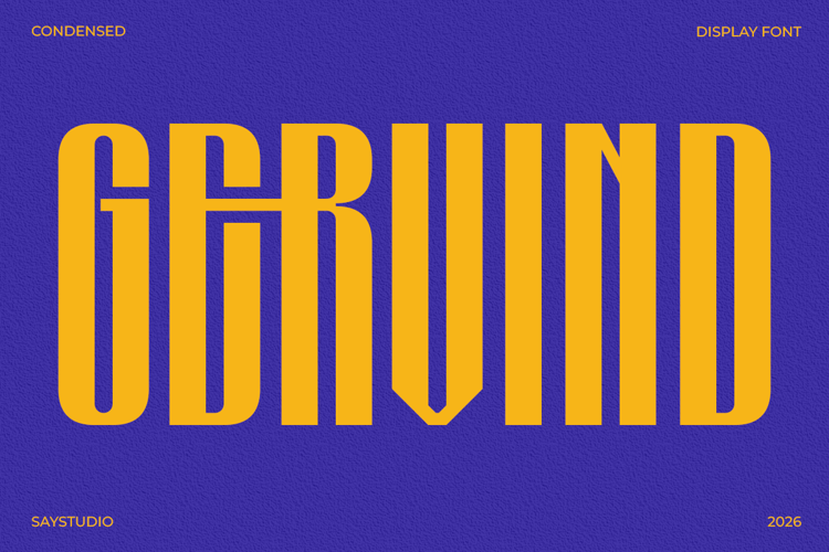Preview of Gervind DEMO Font