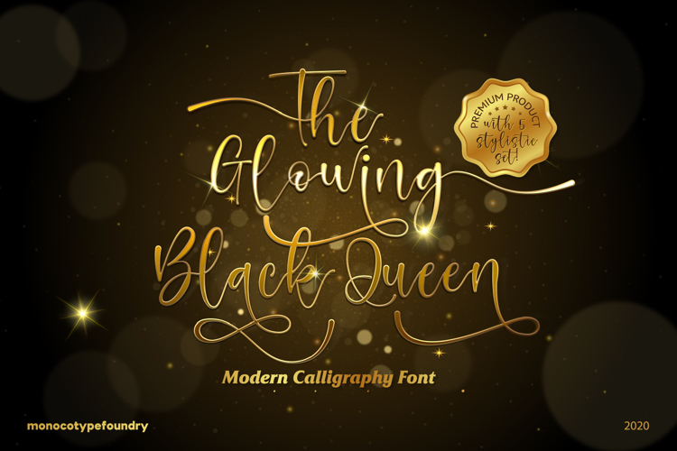The Glowing Black Queen Font