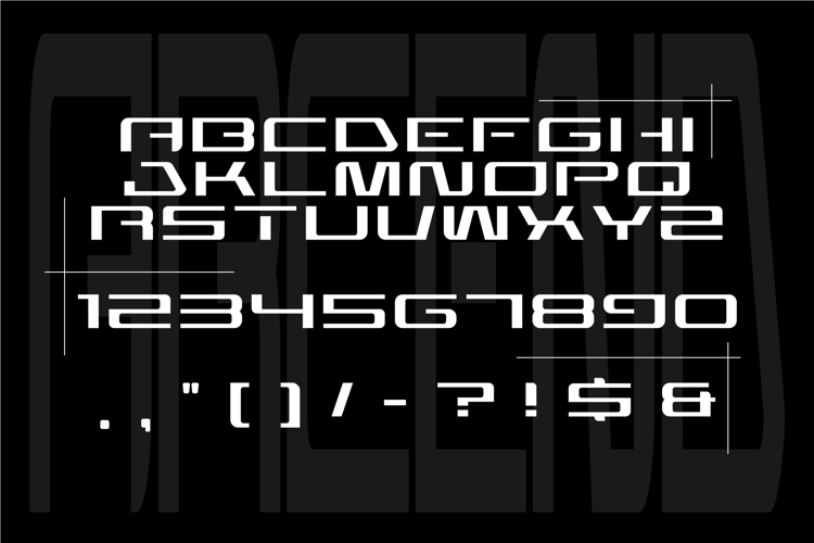 Preview of Arcend Font