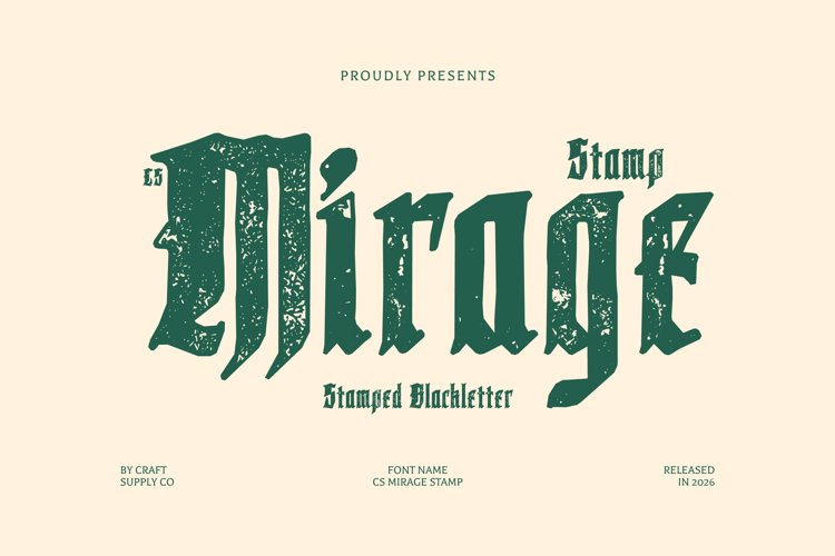 Preview of CS Mirage Stamp Font