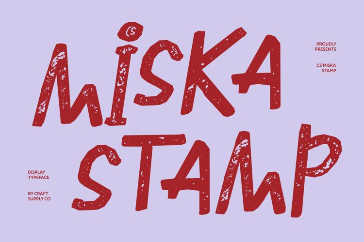 Preview of CS Miska Stamp Font