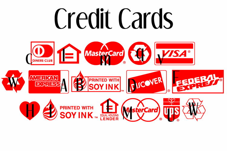 Credit Cards Font