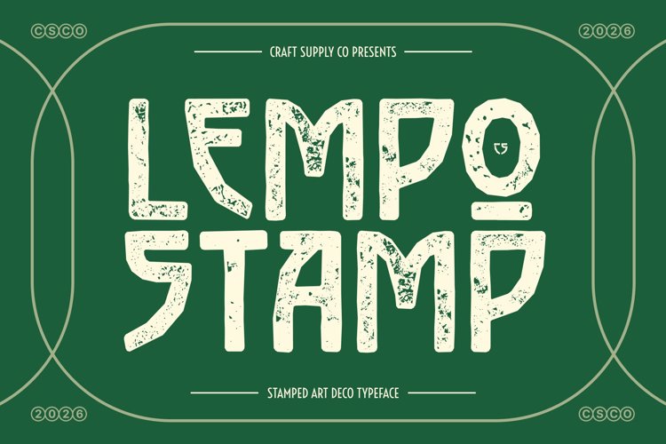 Preview of CS Lempo Stamp Font