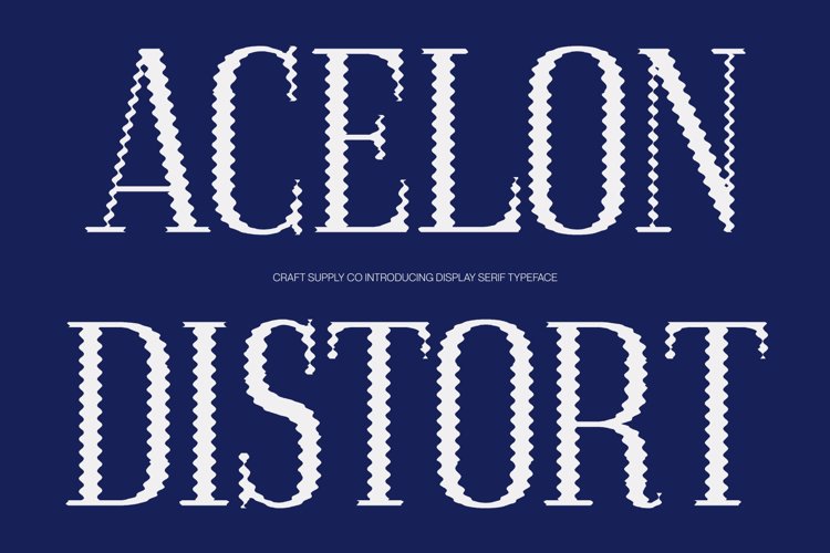 Preview of Acelon Distort Font