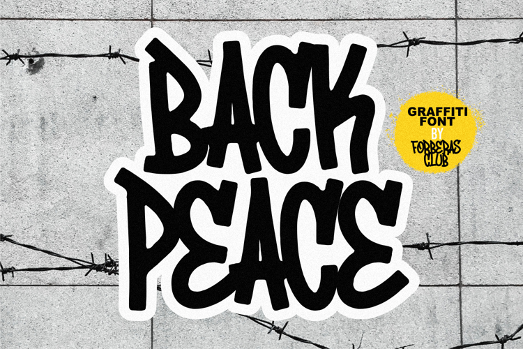 Back Peace Font
