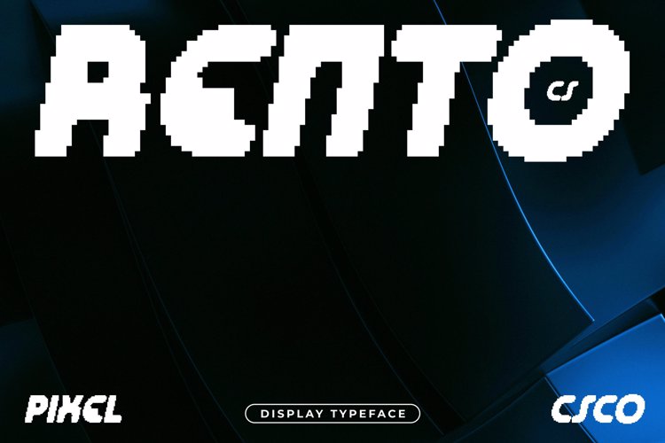 Preview of CS Rento Pixel Font