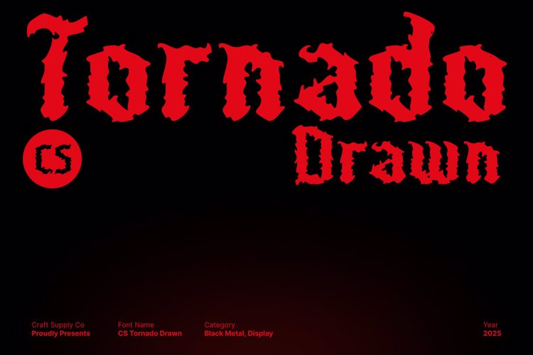 Preview of CS Tornado Drawn Font