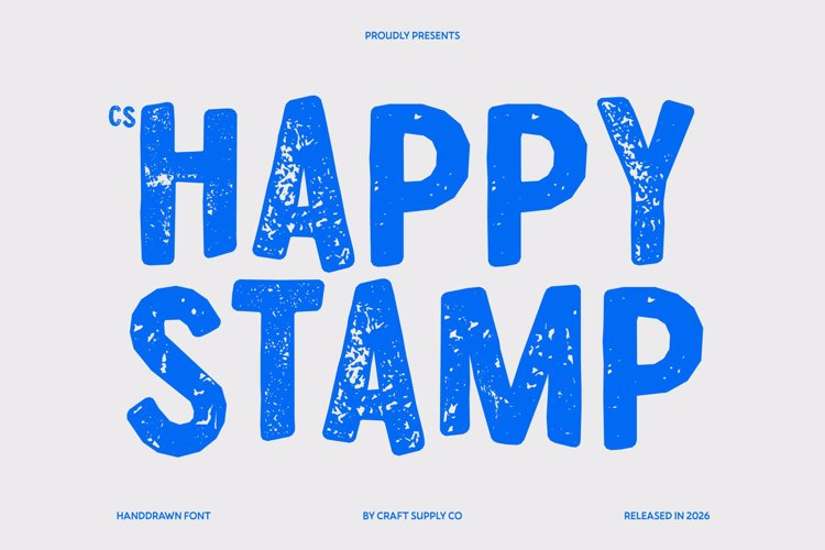 Preview of CS Happy Stamp Font