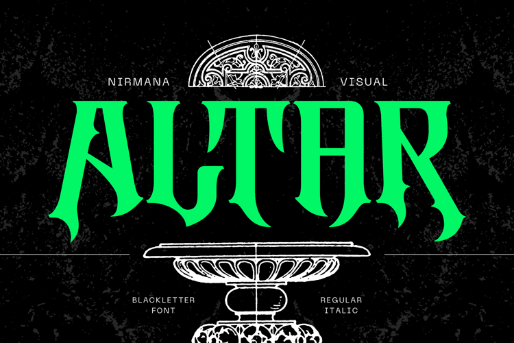 Preview of Altar Gothic Font