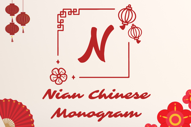 Nian Chinese Monogram Font