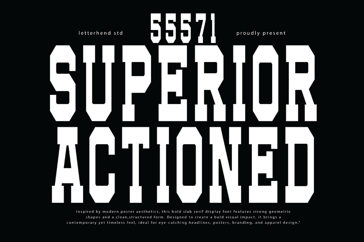Preview of Superior Actioned Distort Font