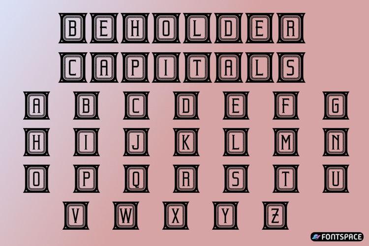 Preview of Beholder Capitals Font