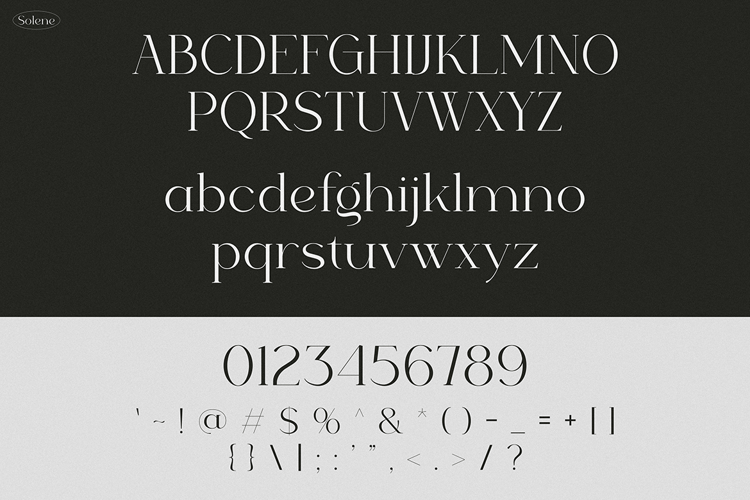 Preview of Solene Font