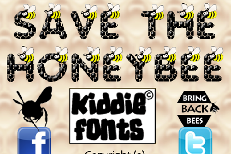 SAVE THE HONEYBEE Font