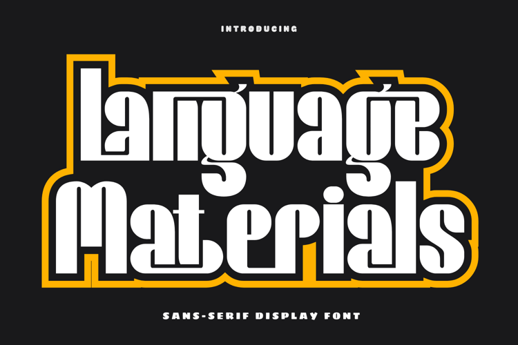 Preview of Language Materials Font