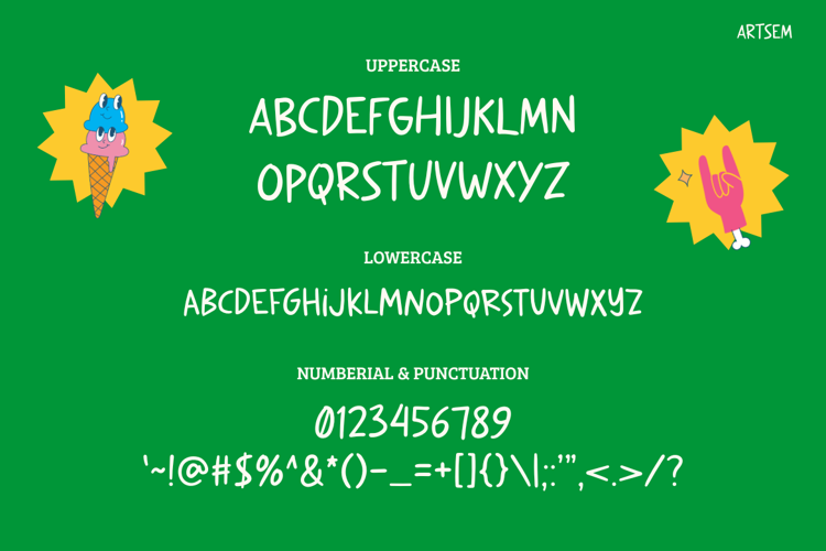 Preview of Artsem Font
